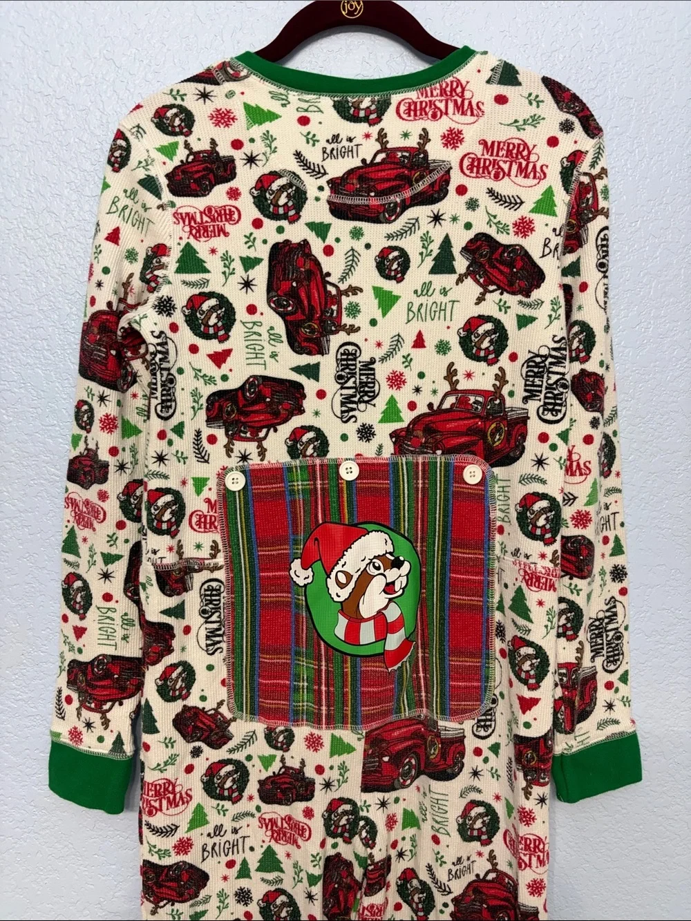 Buc-ee’s Holiday One-Piece Pajamas Bucee Christmas Truck Print Size YXL